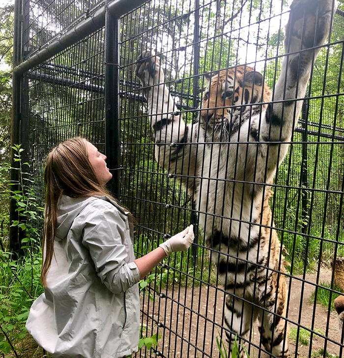 Student with Tiger